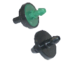 1/4in 2gph Black/Green Standard Button Drippers 10/pack