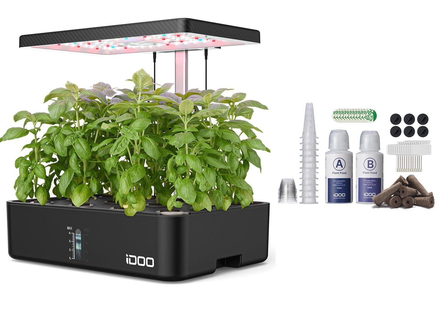iDOO Hydroponics Growing System Kit 12Pods, Indoor Garden with LED Grow Light...