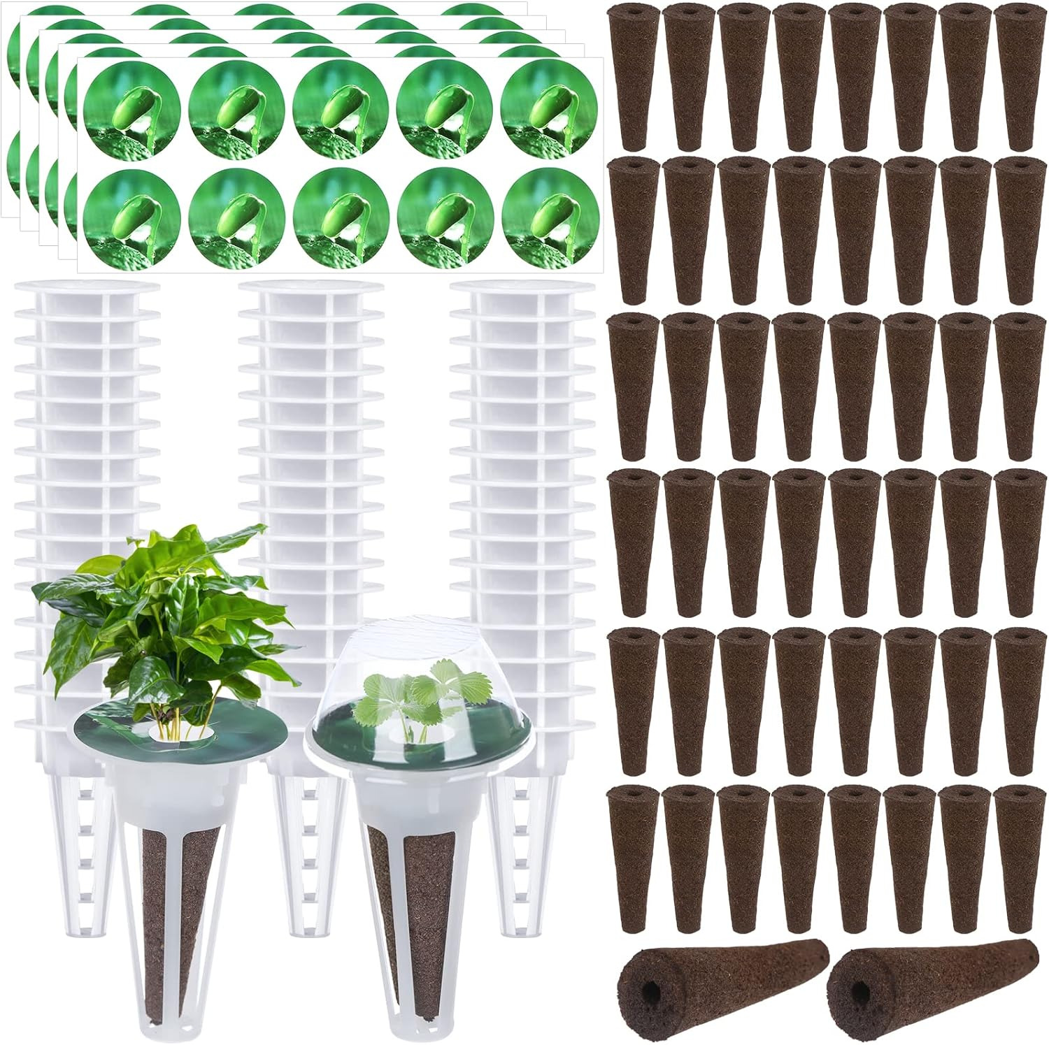200 PCS Hydroponic Pod Kit for Aerogarden and All Brands Growing System, with 50