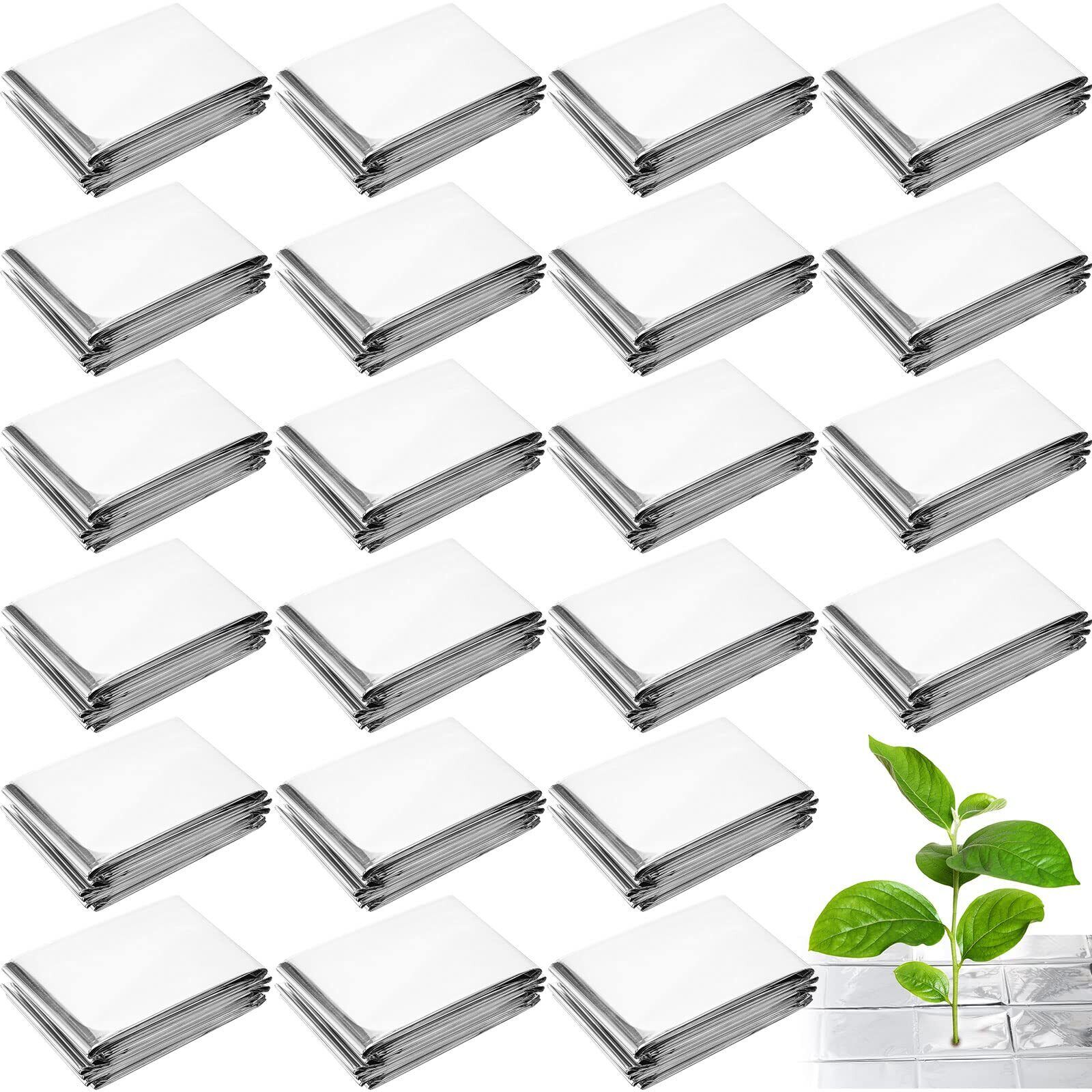 24 Packs High Silver Reflective Film Sheets 83 x 51 Inch Plant Garden Greenho...