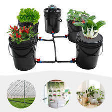 5 Gallon Round Bucket Hydroponic Grow Soilless Cultivation System Kit Set of 5 picture