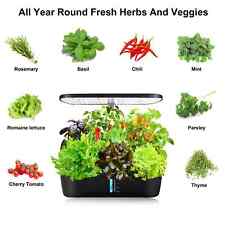 12 Pods Hydroponics Growing System Indoor Herb Garden Grow Light Timer LED Grow picture