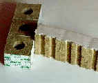 Grodan 3x3x4 Rockwool Grow Block w/holes 8/per strip