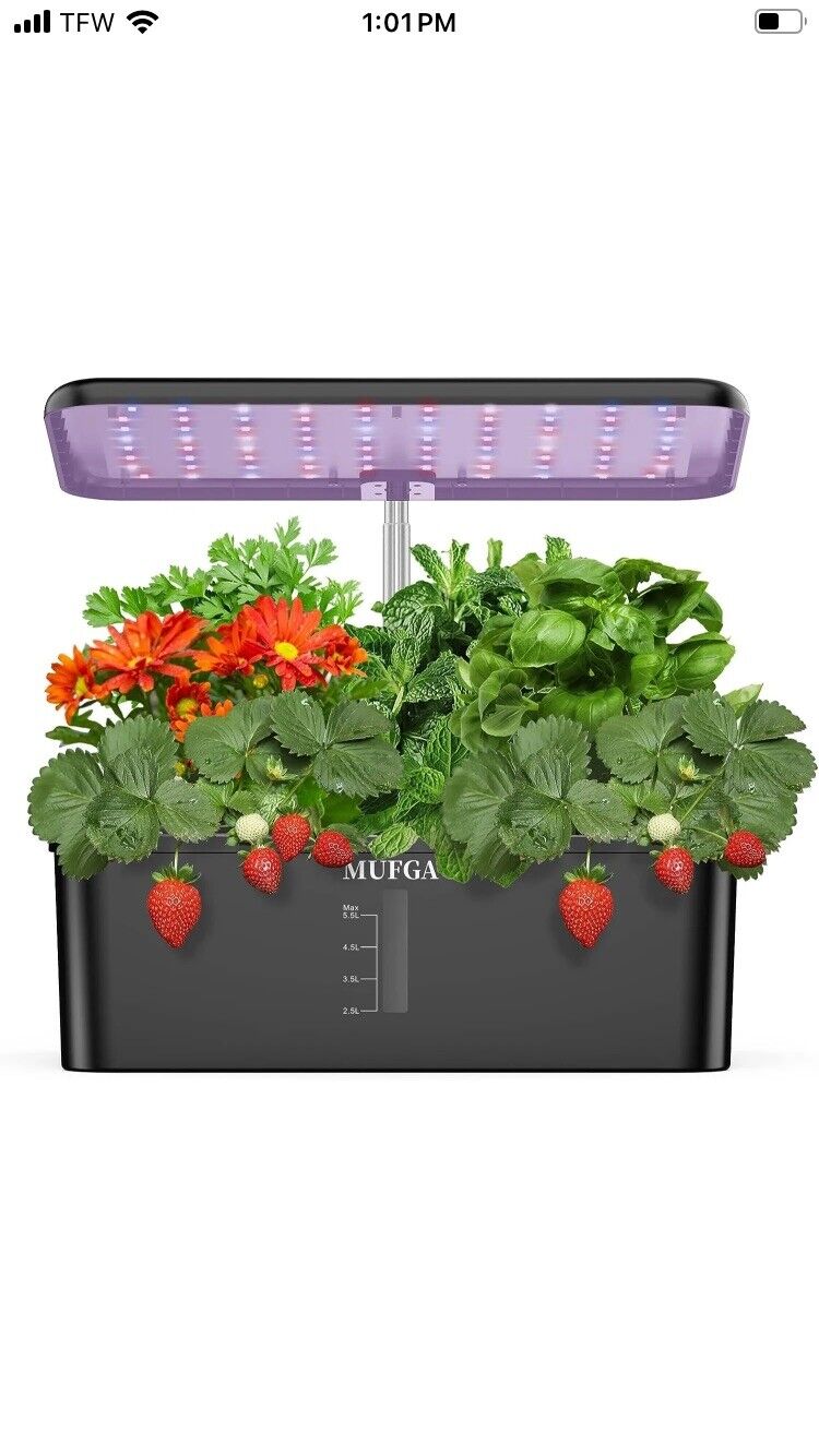 3 Herb Garden Hydroponics Growing System - MUFGA 12 Pods Indoor Gardening System