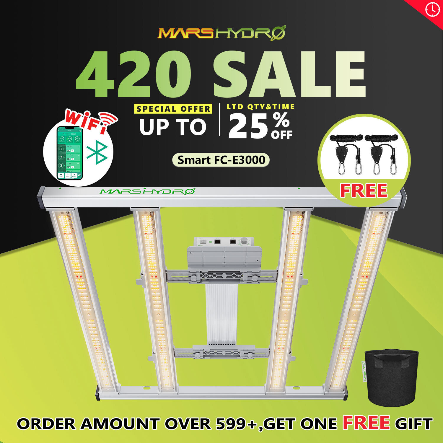 MARS HYDRO LED Grow Light Bar Smart FC-E3000 4800 6500 8000 1000W Indoor Plants
