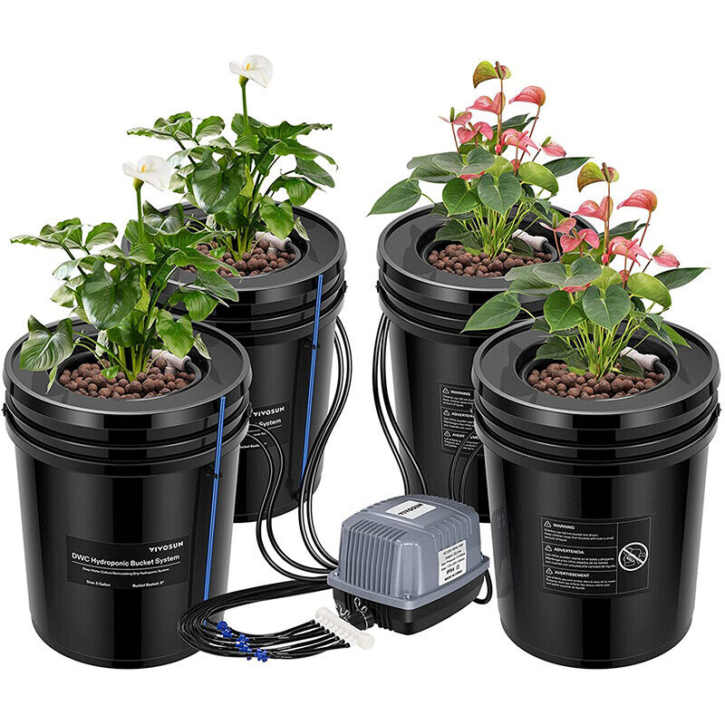 DWC hydroponic system Kit 5G DWC 4 Pk Indoor/outdoor, Stay Home And Grow Ur Own