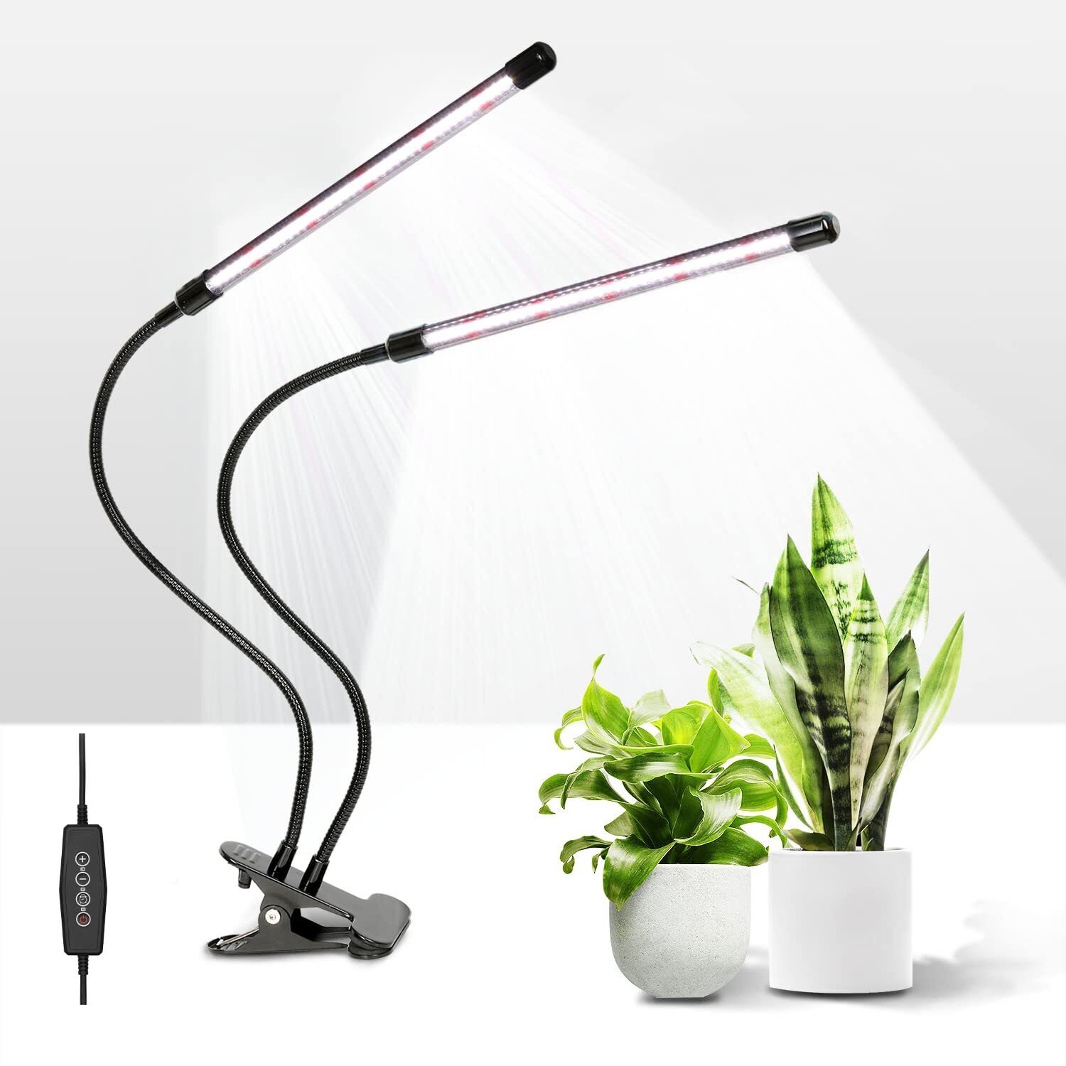 iPower LED Grow Lights with Full Spectrum for Indoor Plants Adjustable Gooseneck