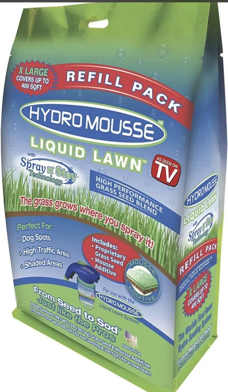 Hydro Mousse 16500-6 400 sq. ft. Coverage Liquid Lawn Refill 2 lbs SEALED NEW