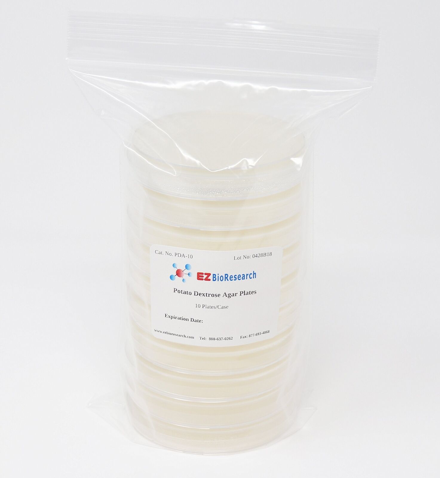 EZ BioResearch Potato Dextrose Agar (PDA) Plates for Mushroom Cultivation (10...