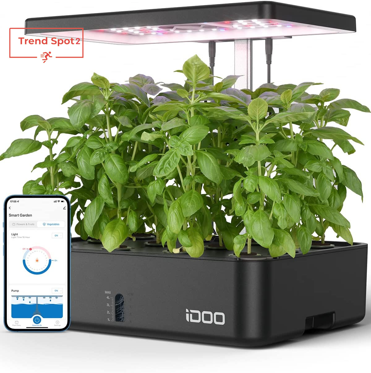 Hydroponics Growing System Kit 12Pods, Indoor Garden with LED Grow Light, Gifts 