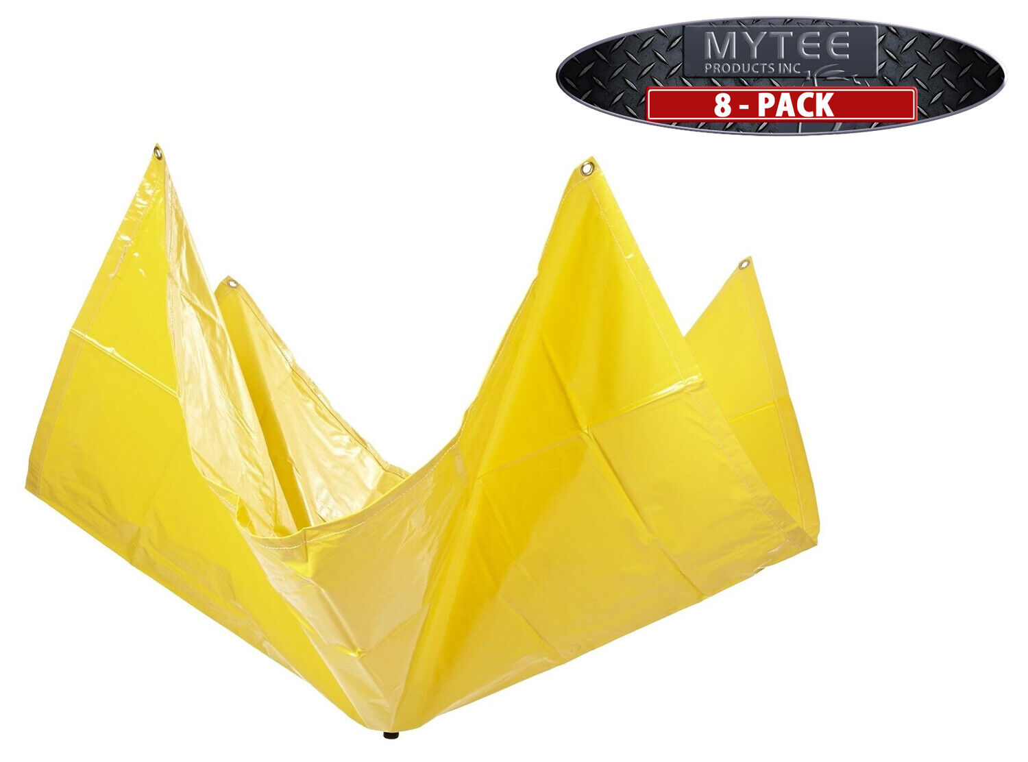 (8 Pk) 5'x5' Yellow Drain Tarp - Roof Ceiling Leak Drip Diverter Tarp Heavy Duty