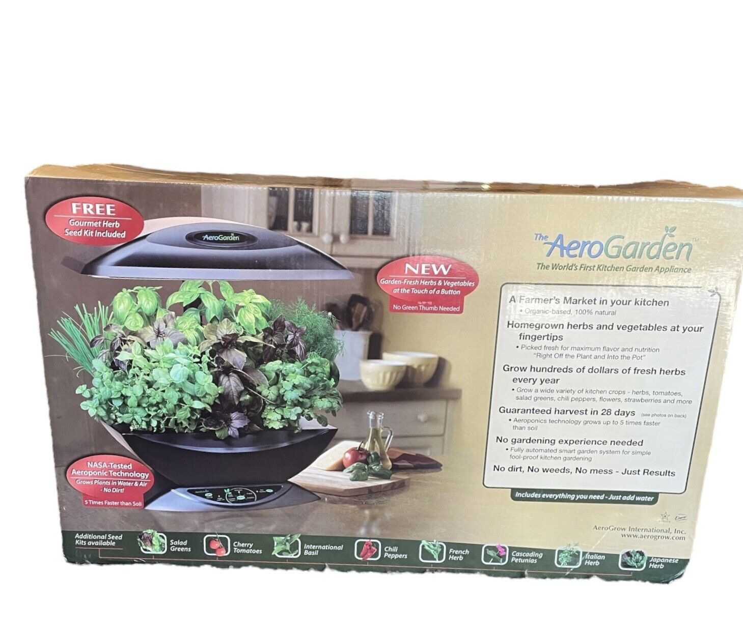 Aerogarden Hydroponic Aeroponic Kitchen Garden System Bonus Pack Organic New