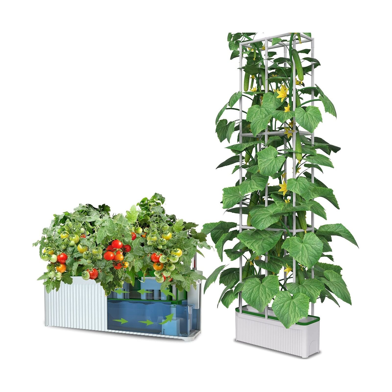 Smart Hydroponic Growing System,7L Indoor Hydroponic Garden Kit for Herb,Zucc...