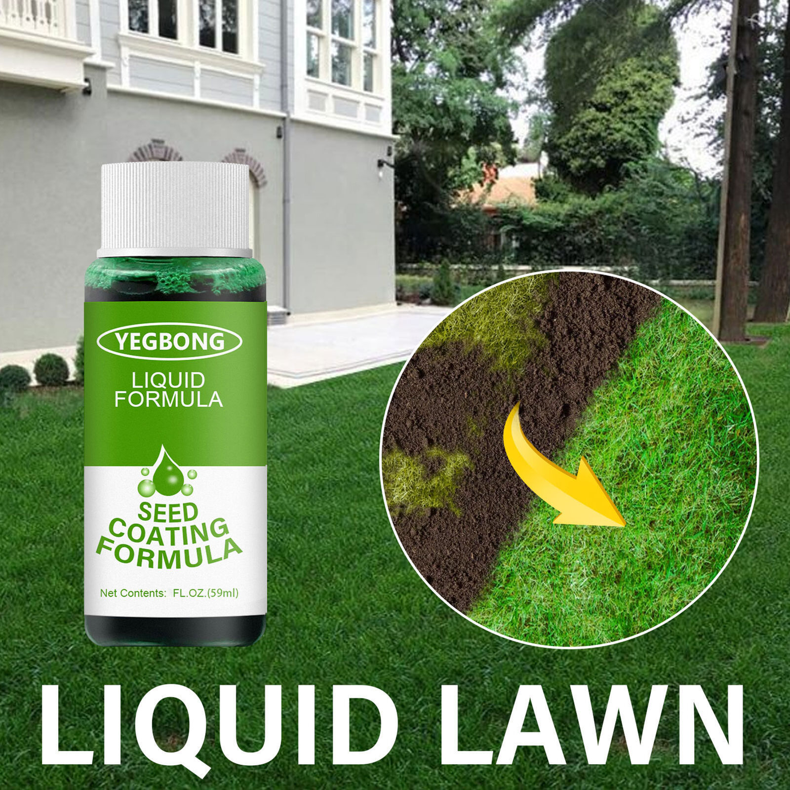 Seed Spray Liquid - Lawn & Garden Sprayers - Green Grass Paint for Lawn