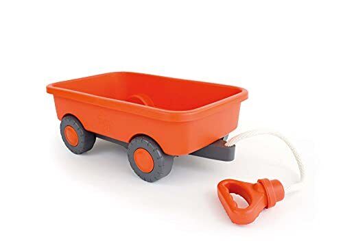 Green Toys Wagon, Orange - Pretend Play, Motor Skills, Kids Standard, 