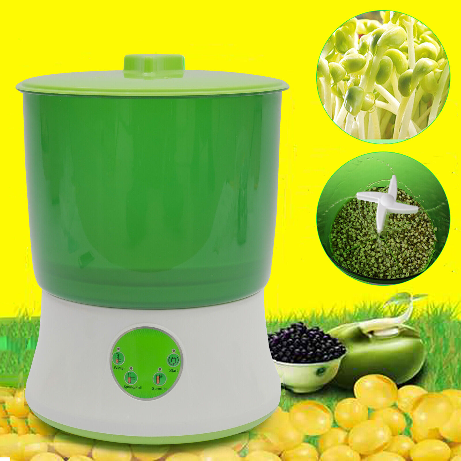 2 Layer Bean Seed Sprouts Machine Automatic Bean Seed Sprouter Grow Machine