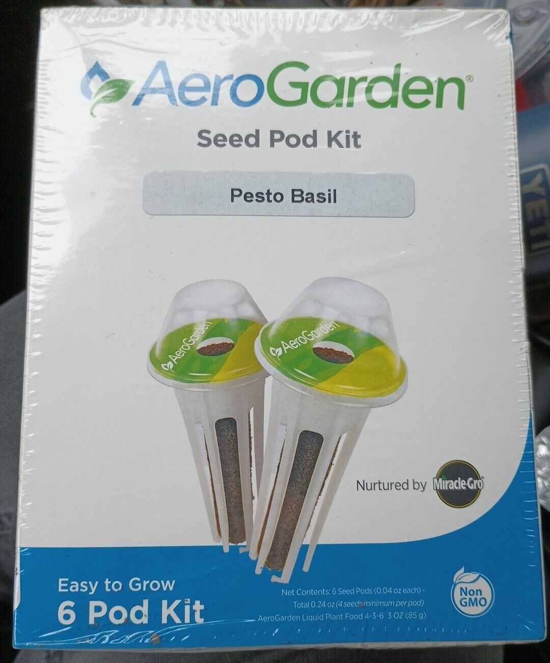 AeroGarden Pesto Basil Seed Pod Kit, 6 pods Exp 03/2021