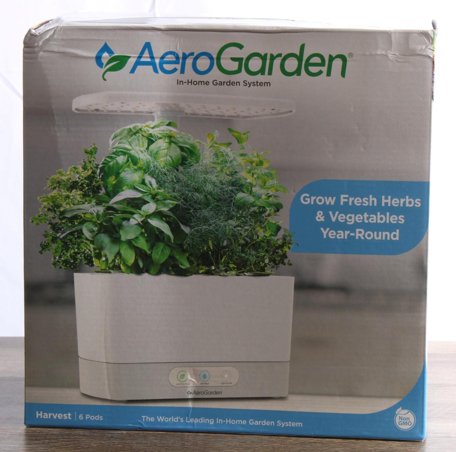 NEW AeroGarden Harvest 6-Pod Hydroponic Indoor Garden w/ Gourmet Herbs Seed Pods