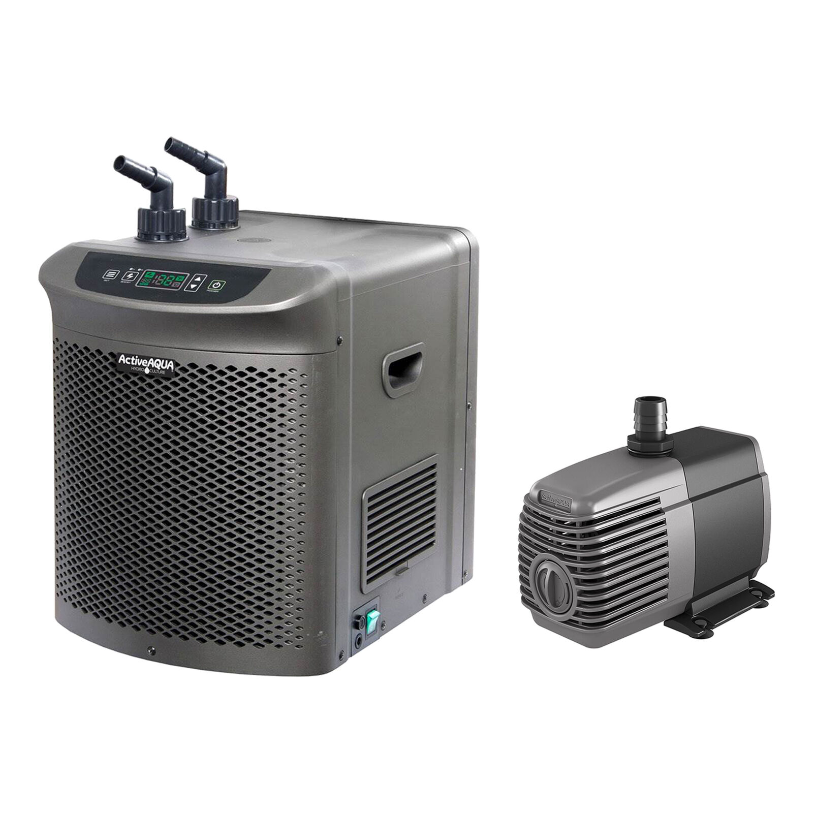 Active Aqua Hydroponic Water Chiller & 800 GPH Submersible Hydroponic Water Pump