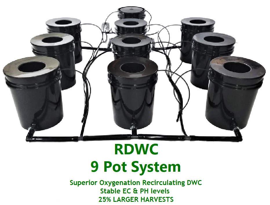 Grow 9 Hydroponic System Recirculating Deep Water Culture RDWC