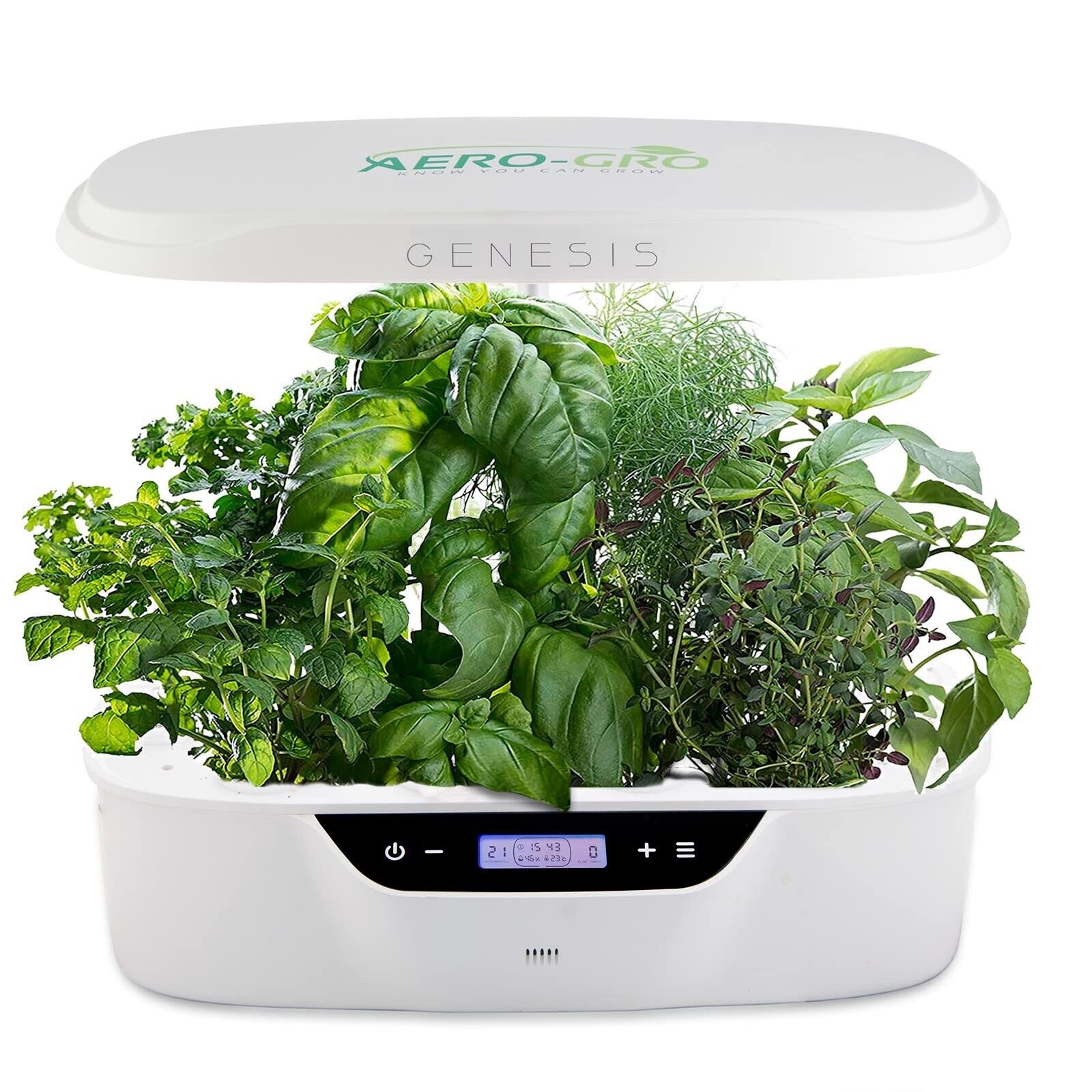 Genesis Indoor Hydroponic Growing System: Herb Garden Kit with 24W LED Grow L...