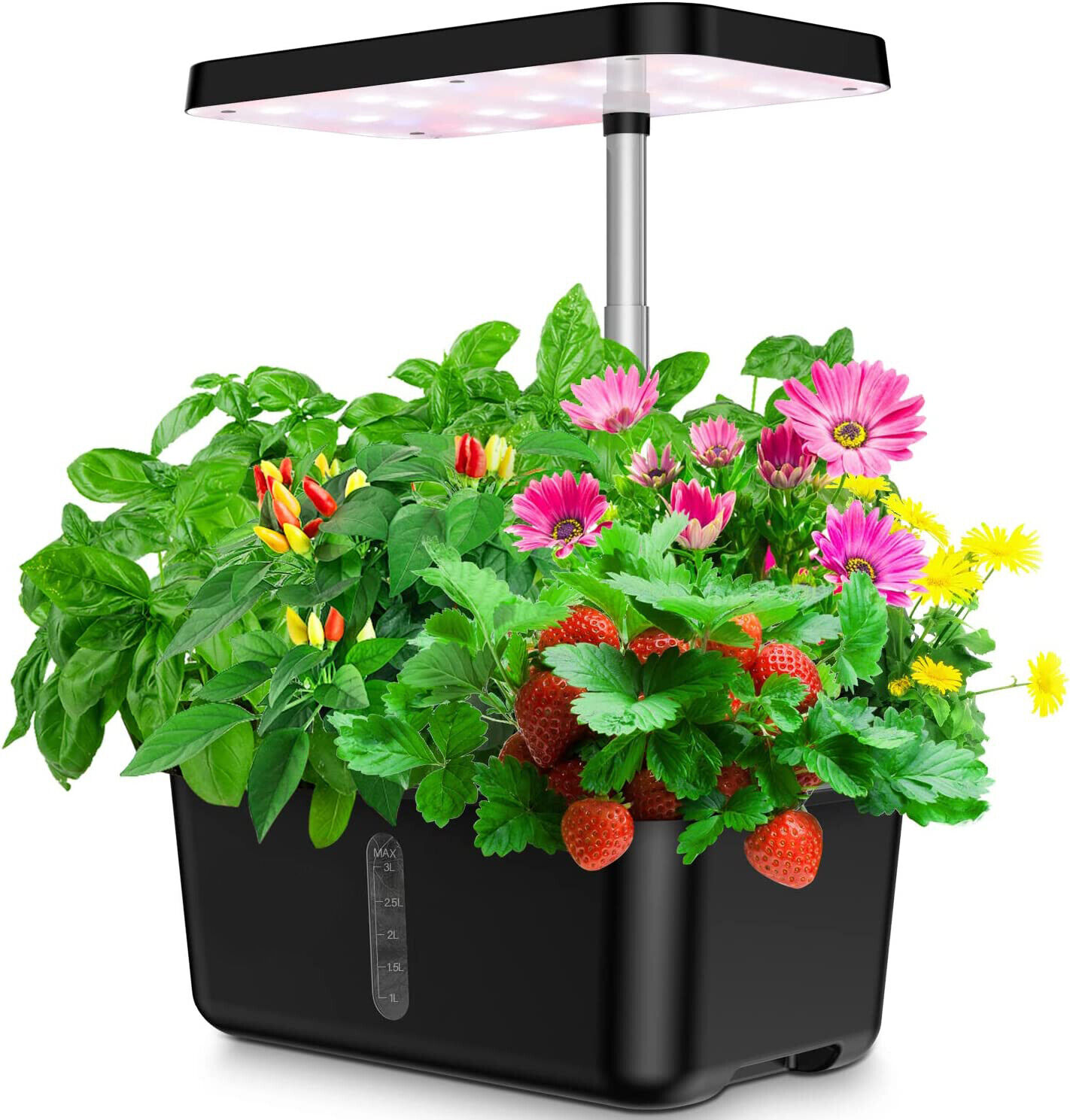 8 Pods Hydroponics Growing System Timer with LED Grow Light Indoor Herb Garden
