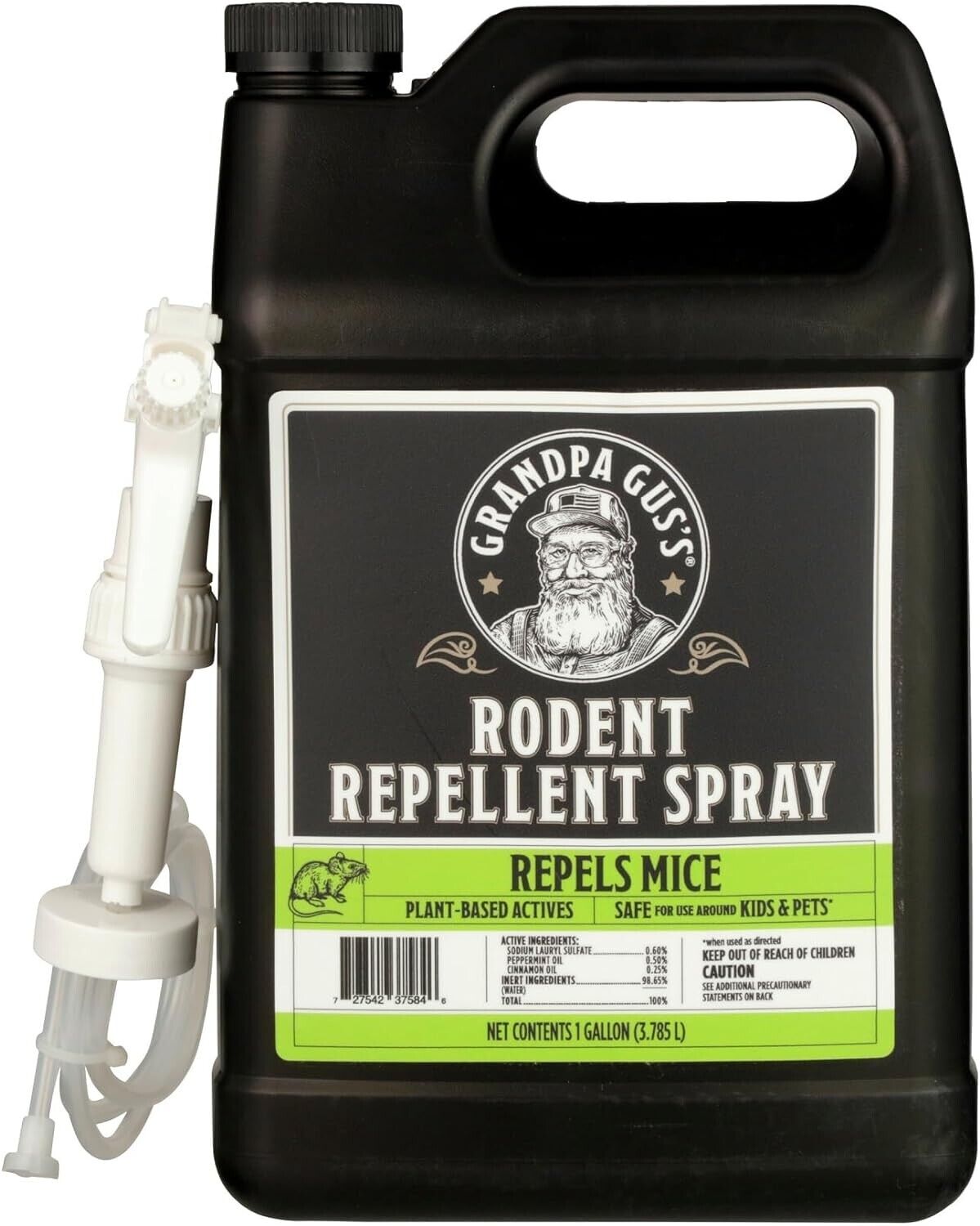 GRANDPA GUS\'S Mouse Rodent Repellent, Peppermint & Cinnamon Oil Formula, 1 gal.