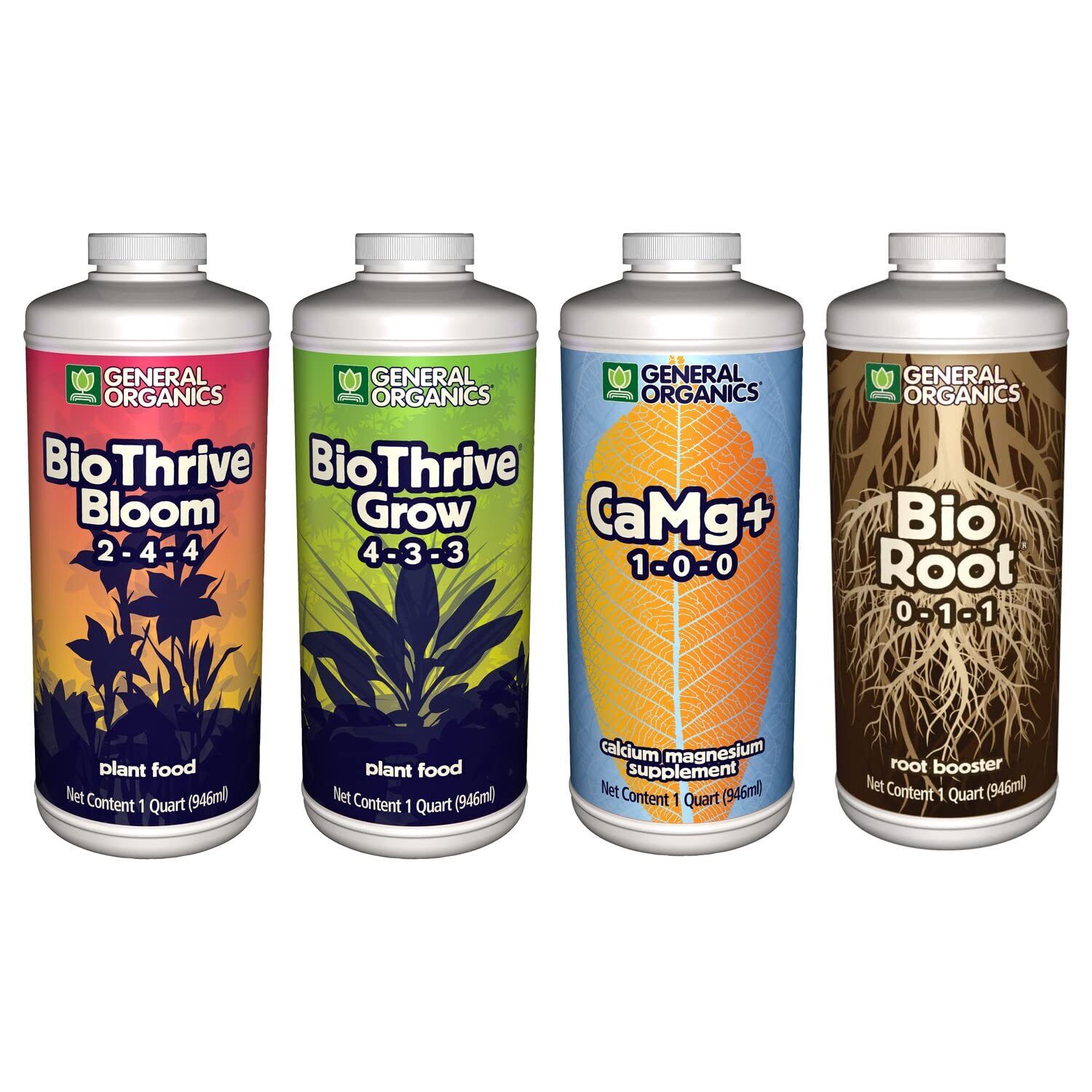 General Organics Nutrient Growing System - Plant Food and Supplement Bundle,