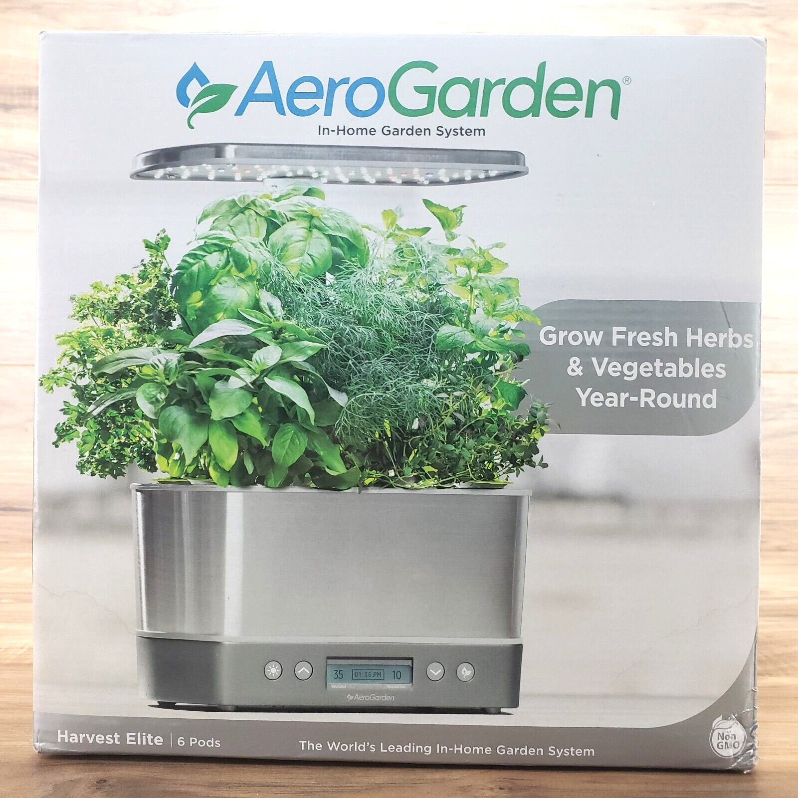 NEW AeroGarden 901104-1200 Harvest Elite w/ Herb Seed Pod Kit Indoor LED Garden