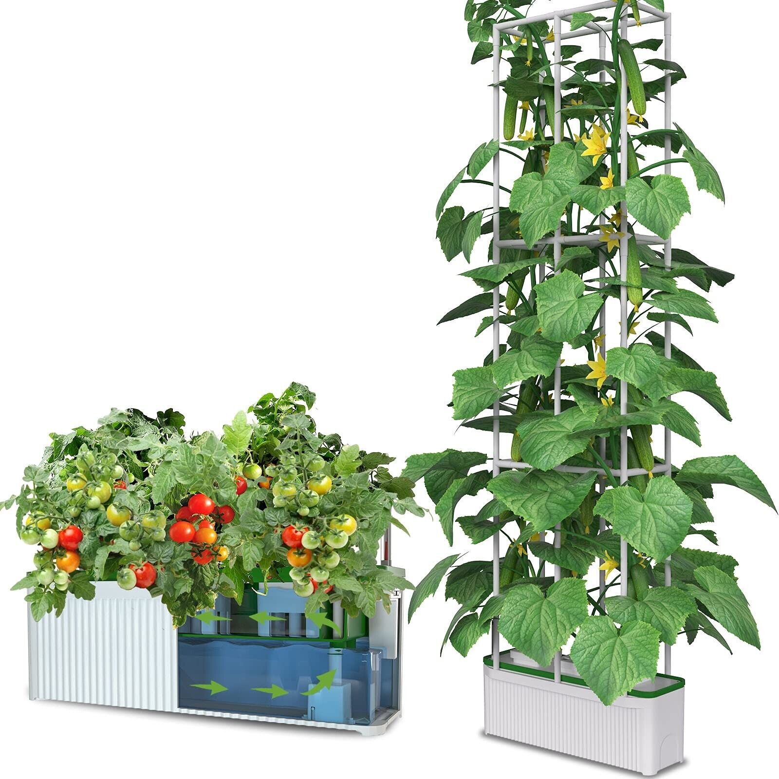 Smart Hydroponic Growing System,7L Indoor Hydroponic Garden Kit for Herb,Zucc...