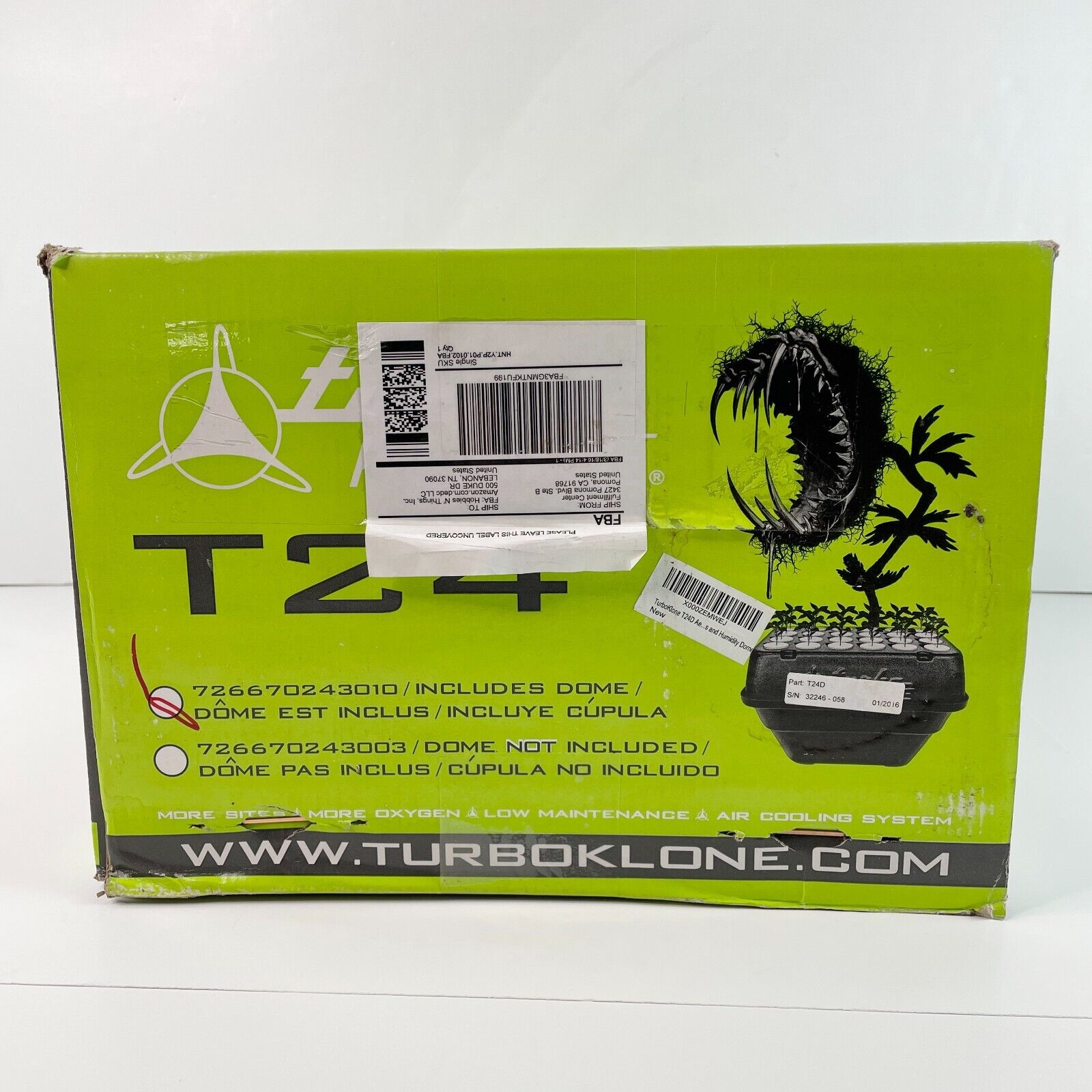 TurboKlone T24 with Built-In Fan and Humidity Dome - Brand New in Original Box