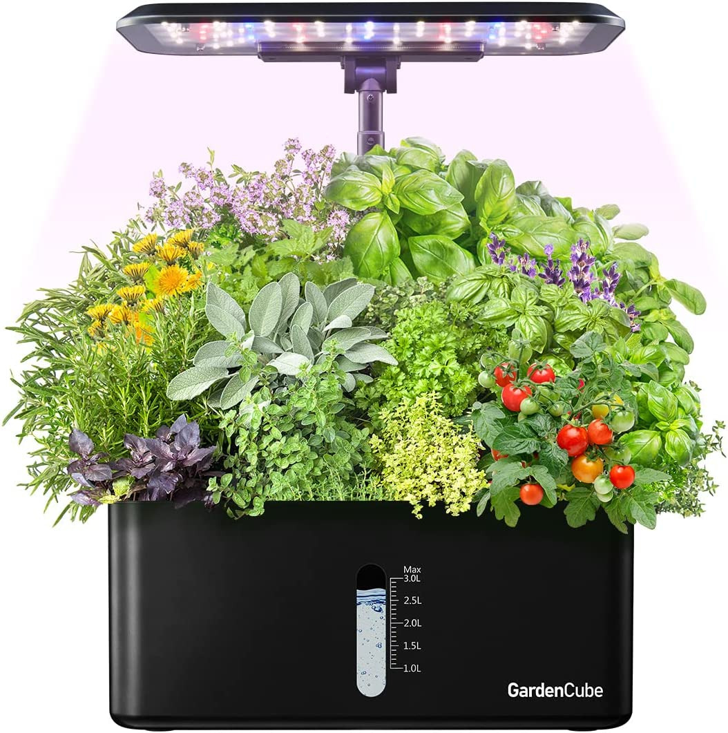 Hydroponics Growing System Indoor Garden: Herb Garden Kit Indoor with LED Grow 
