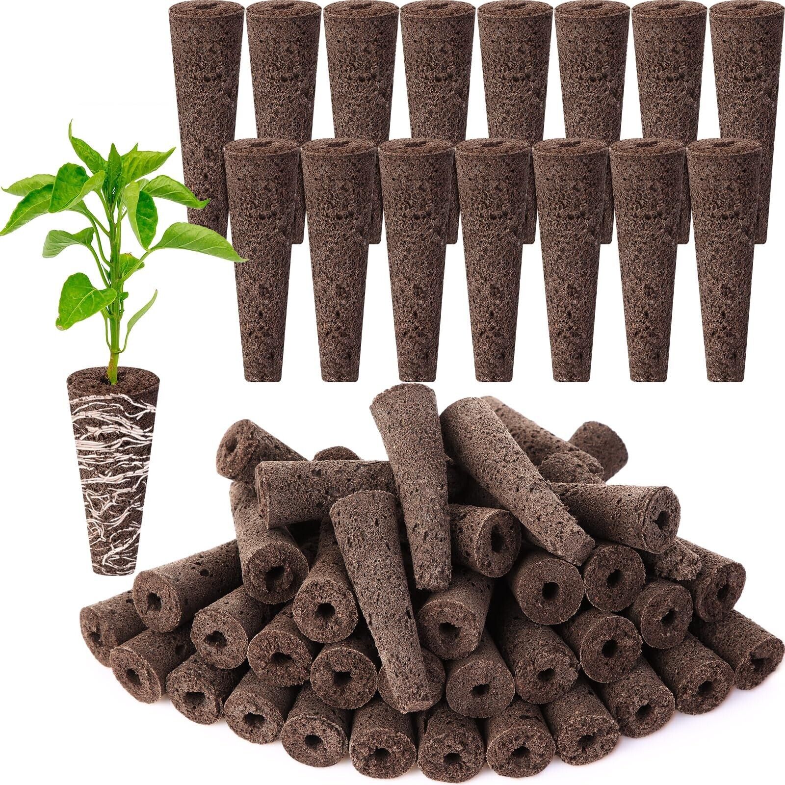 150 Pcs Grow Sponges Bulk Replacement Root Growth Sponges Seed Growing Starte...