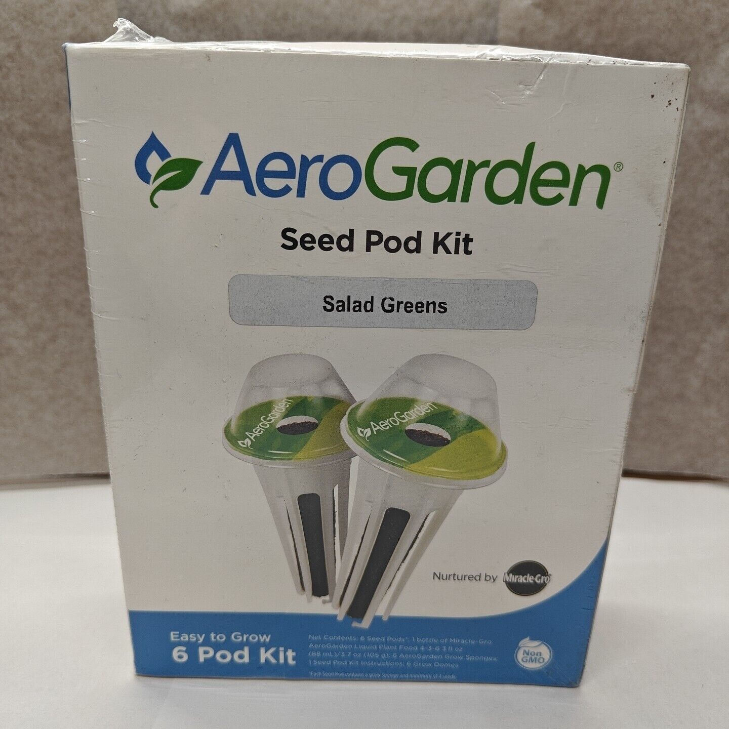 AeroGarden Salad Greens Seed 6-pod Kit- Easy to Grow - Sell by date 04/2023 