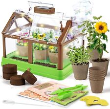 Plant Growing Kit with Drip Irrigation System and Solar LED Grow Light picture