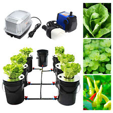 20L Indoor Deep Water Culture DWC Hydroponic System 6 Growing Sites W/ Pump US picture