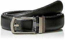 Black Leather Belt Adjusts To Fit Size 28