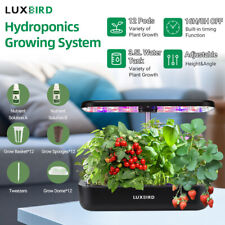 12 Pods Hydroponics Growing System Indoor Herb Garden Kit Timer LED Grow Light picture