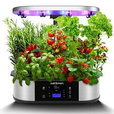 12 Pods Hydroponics Growing System, Indoor Garden with 30W LED Grow Light, Timer picture
