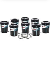 Hydrofarm RS5GAL8SYS Root Spa 8, 5 Gallon Bucket System, Black picture