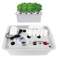 Indoor Hydroponic Grow Kit w/Bubble Stone 11 Sites Bucket Air Pump Sponges  picture