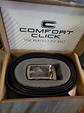 Comfort Click Men's Adjustable Perfect Fit Leather Belt - Black picture
