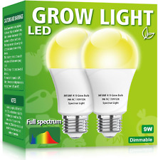 2 Pack LED Grow Light Bulbs A19 Bulb, Full Spectrum Plant Light Bulb, 9W E26 Gro picture