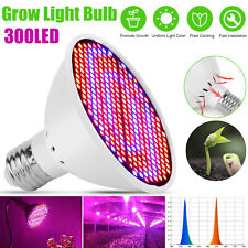 300LED Grow Light Bulb Full Spectrum Light for Indoor Plants Flowers Veg Growing picture
