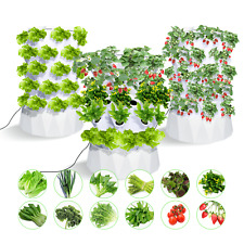 Vertical Hydroponic System Tower Garden Aeroponics Home Grow Kit 5 Layer 40Pots picture
