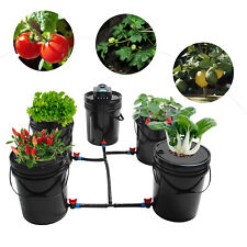DWC Hydroponics Grow System 5 Gallon Deep Water Culture 5 Buckets w/Air Pump USA picture